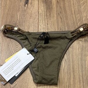 Kids Olive Green Bottoms with Braided Detail